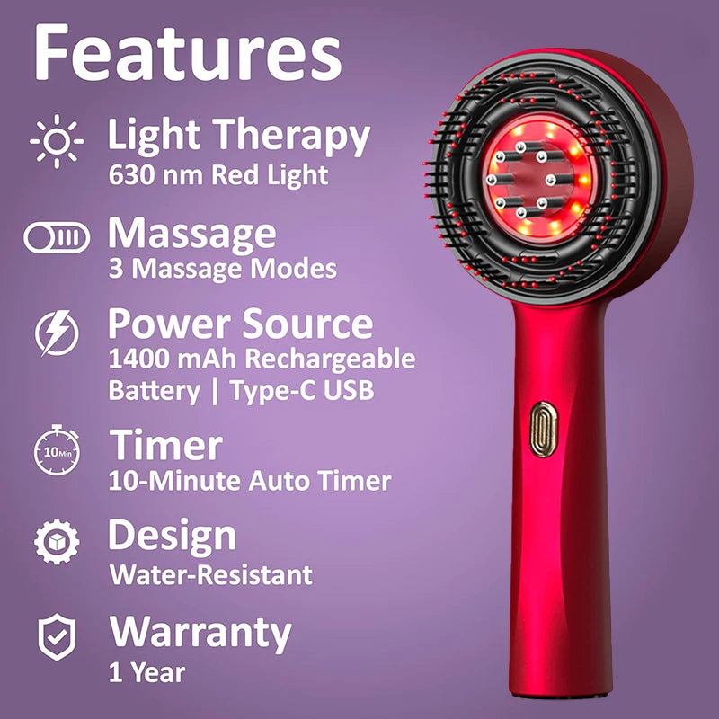 TillyComb™ Red Light Scalp Massager