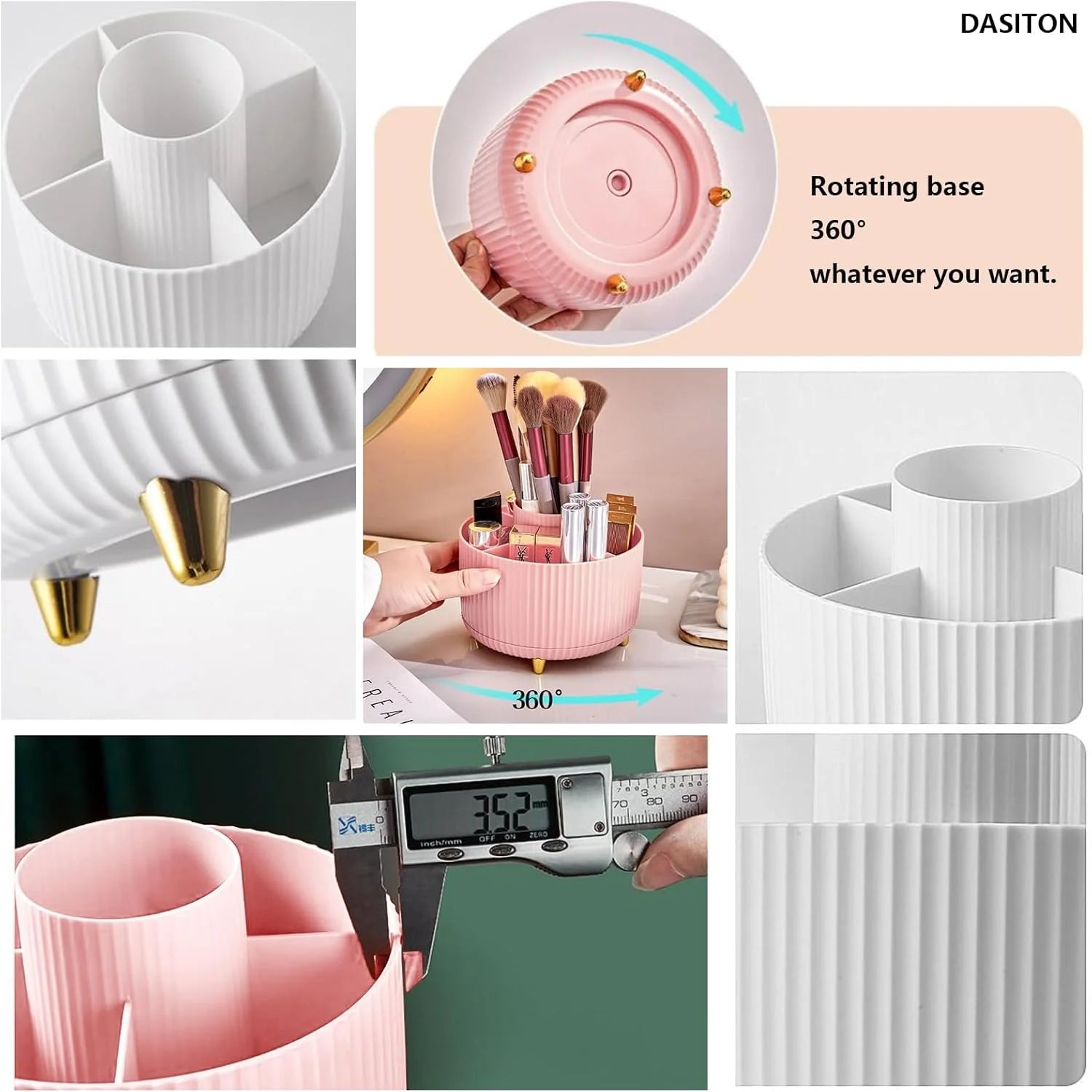 GlamSpin™ 360° Rotating Makeup Brush Organize